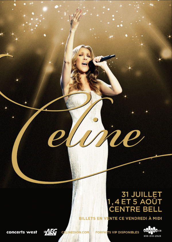 Céline Dion en spectacle à Montréal et Québec