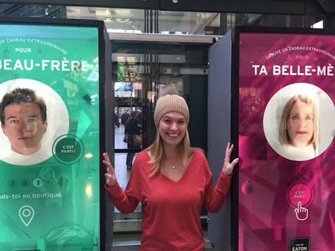 Nouvelles Vitrines interactives au Centre Eaton de Montréal