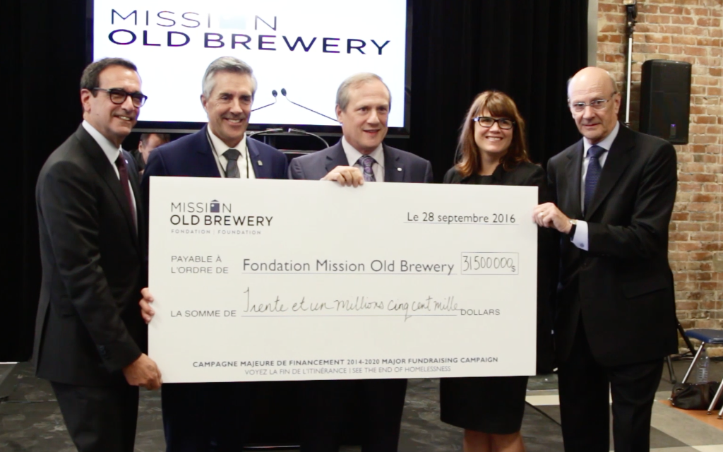 Montant record pour la Mission Old Brewery à Montréal