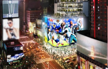 Le Cirque du Soleil et la NFL créent un spectaculaire emplacement immersif à Times Square | Vidéo