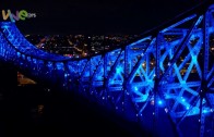 Illumination du Pont Jacques-Cartier en musique et images