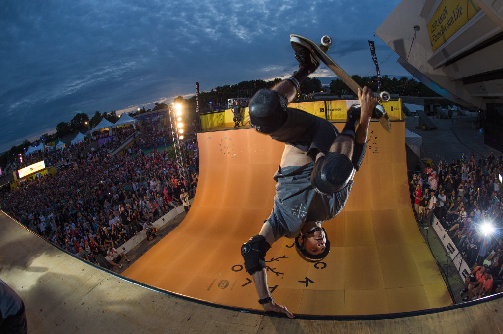 Tony Hawk et Mat Hoffman en action cet été à Montréal