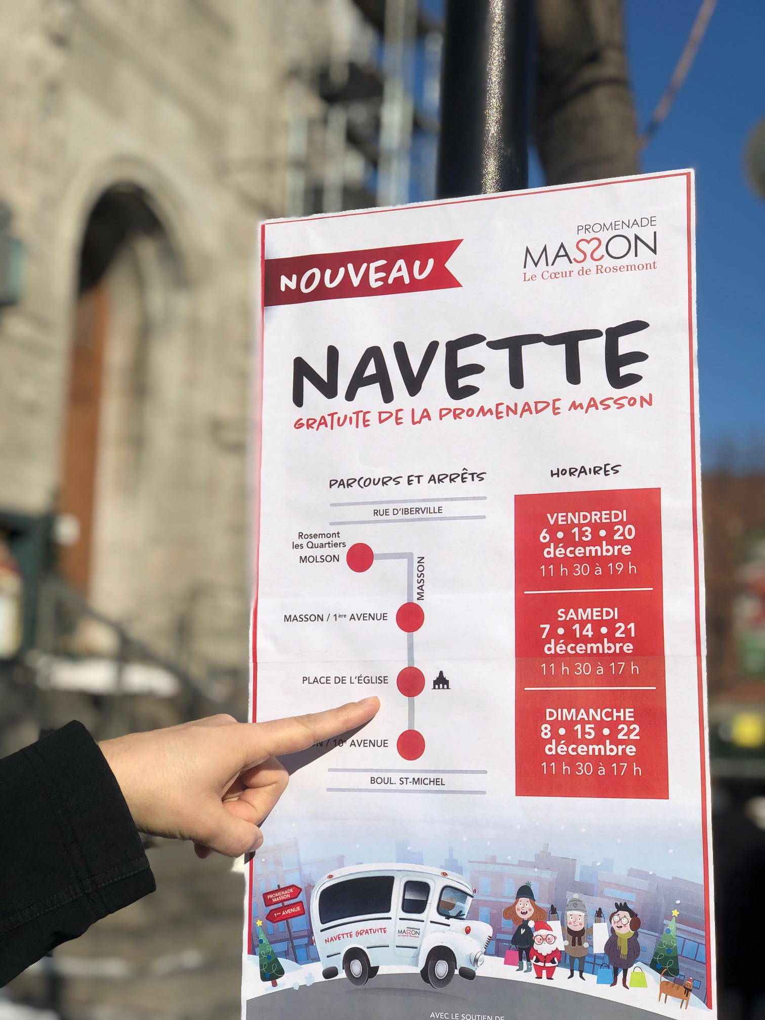 La rue Masson innove avec l’implantation d’un service gratuit de navette