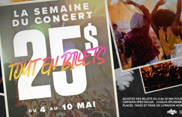 Des billets de spectacles à 25$ pour la Semaine du concert