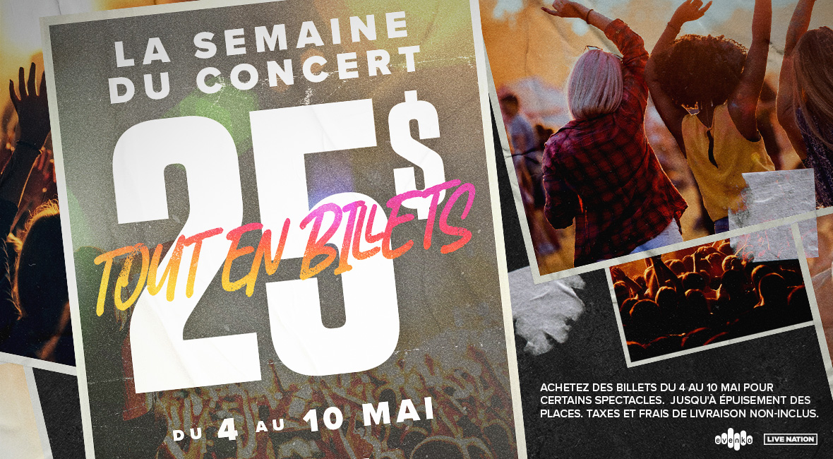 Des billets de spectacles à 25$ pour la Semaine du concert